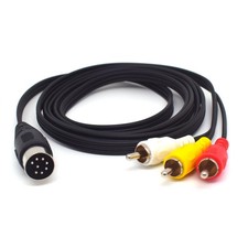 ELNONE 1.8M/6FT Midi Din 8 Pin Male Plug to RCA Cable,Professional 8 Pin Din ...