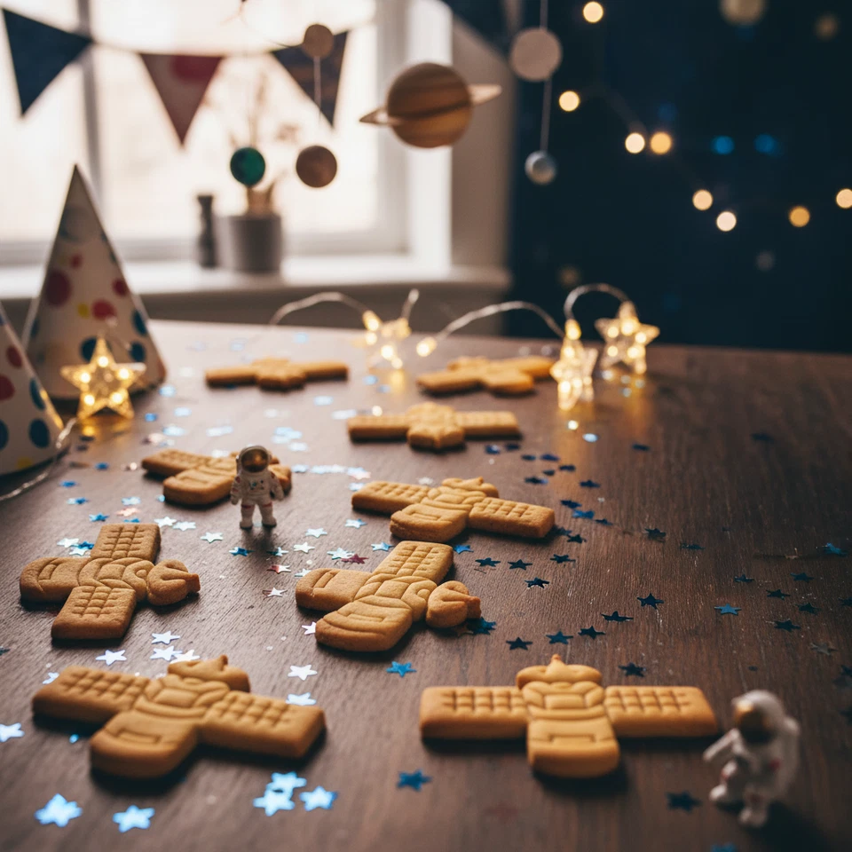 Cortadores de galletas de satélite y estación terrestre - nave espacial cohete Apolo galaxia espacial Foto 4 de 4
