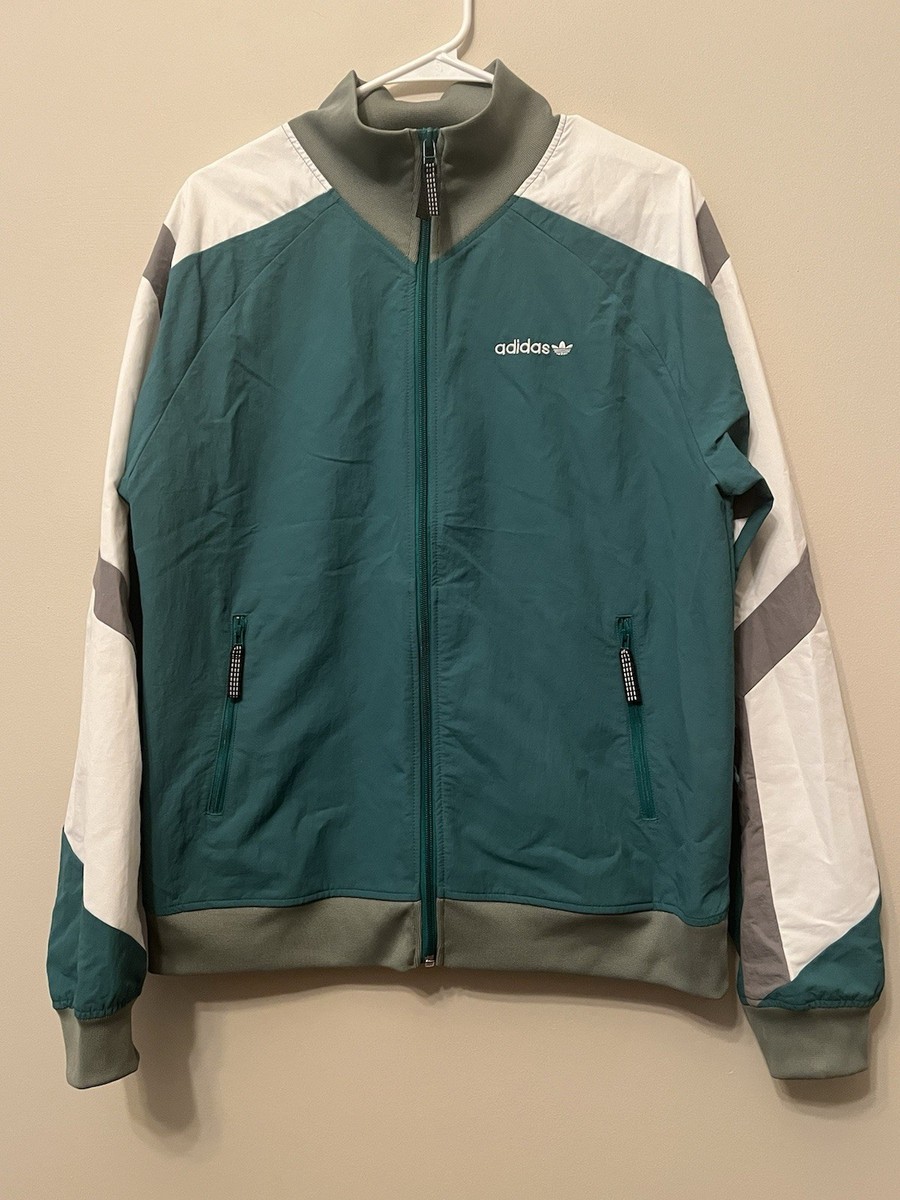 Adidas Equipment Wind Jacket Full Zip Men's Size Medium Green DH