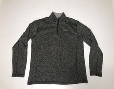 Eddie Bauer Mens Heather Gray 1/4 Zip Pullover Size L