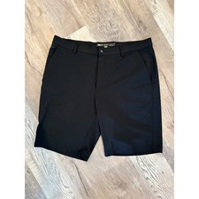Greg Norman ML75 Microlux Golf Shorts Mens 36 Black Dry Performance Flat Front