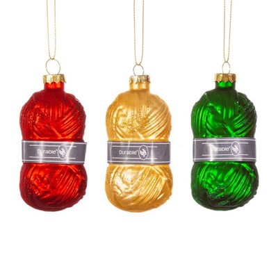 Weihnachtsdeko Strick Wollkugeln x 3 Christbaumschmuck Sass & Belle