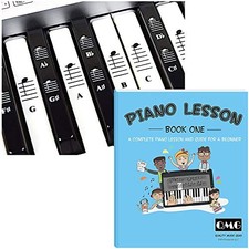 Piano Keyboard Stickers with Beginner Lesson Book Complete Learning Kit