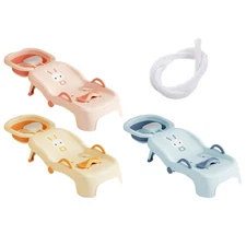 Shampoo Chair Foldable Kids Hair Washing Bath Seat Head Rest Recliner