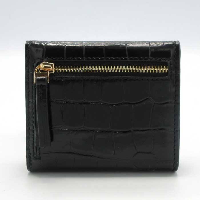 ★人気アイテム★TORY BURCH BRITTEN EMBOSSED COMPACT WALLET TORY BURCH] BRITTEN EMBOSSED COMPACT WALLET 164019 1024 001