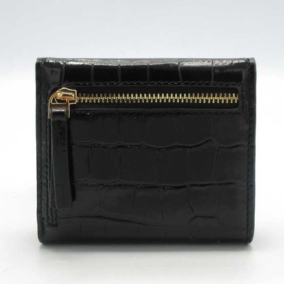 TORY BURCH] BRITTEN EMBOSSED COMPACT WALLET 164019 1024 001 BLACK