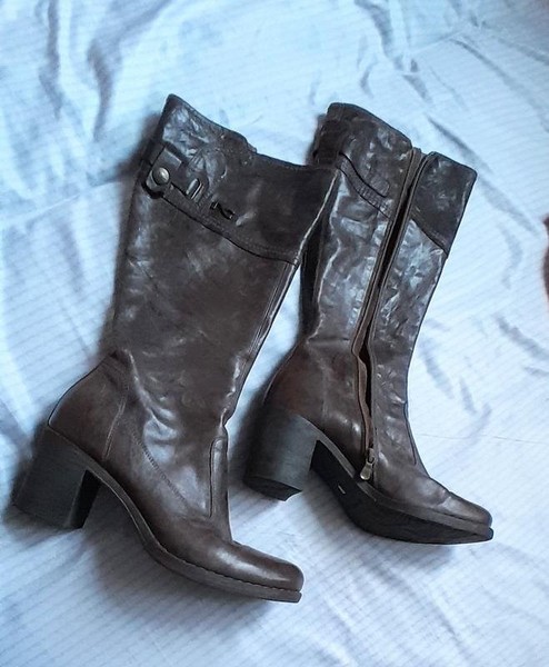 Women Nero Giardini Boots Brown Leather 39 #BATX