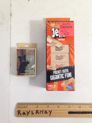 Lot Of 2-Pocket Size Games Jenga Mini Game, mini card set little critters bear