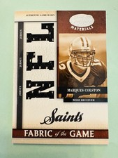 2008 Certified Materials Fabric Of The Game MARQUES COLSTON NFL /50 SAINTS