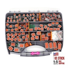 601 Pcs for DT Deutsch Connector Kit,Gray 2 3 4 6 8 12 Pin DT Connectors Size