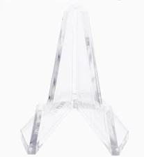 2 Clear Stand Acrylic Display Easel for Coins Business Cards Badge Medals Holder