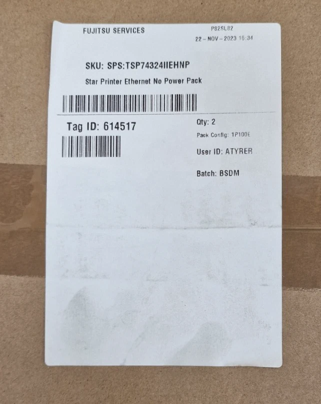 New Star Micronics TSP743II-24-GRY Thermal Printer Grey LAN Interface EPOS POS - Image 4 of 4