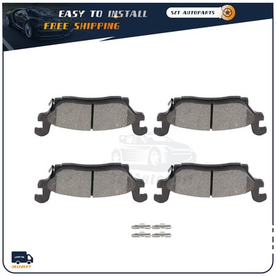Chevrolet GMC Hummer Rear Ceramic Brake Pad & Rotor Kit with Calipers TRQ BKA395