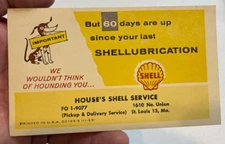 1959 Houses Shell Service Shellubrication Post Card Advertisement St louis MO