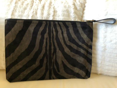 Tom Ford Zebra Suede Buckley Zip Portfolio | eBay