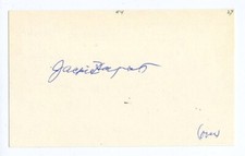 JACKIE HAYES Auto/Autograph/Autographed/Signed 3 x 5 Index Card