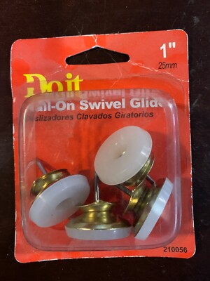 NAIL-ON SWIVEL GLIDES 1'' plastic base 4-pack Do It Best 210056