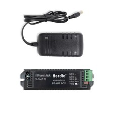 Herdio 12V3A US Power Adapter Stereo Receiver Bluetooth Amplifier Box for Home