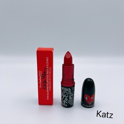Mac Keith Haring Viva Glam Matte Lipstick - Red Haring - 0.1oz / 3g NIB