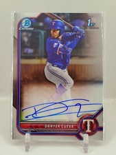2022 Bowman Chrome 1st Danyer Cueva Base Auto Rangers HOT ROOKIE RC Autograph C2