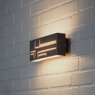 Auraglow integrierte LED-Wandleuchte für den Außenbereich - IP54 - netzbetrieben - BERIO