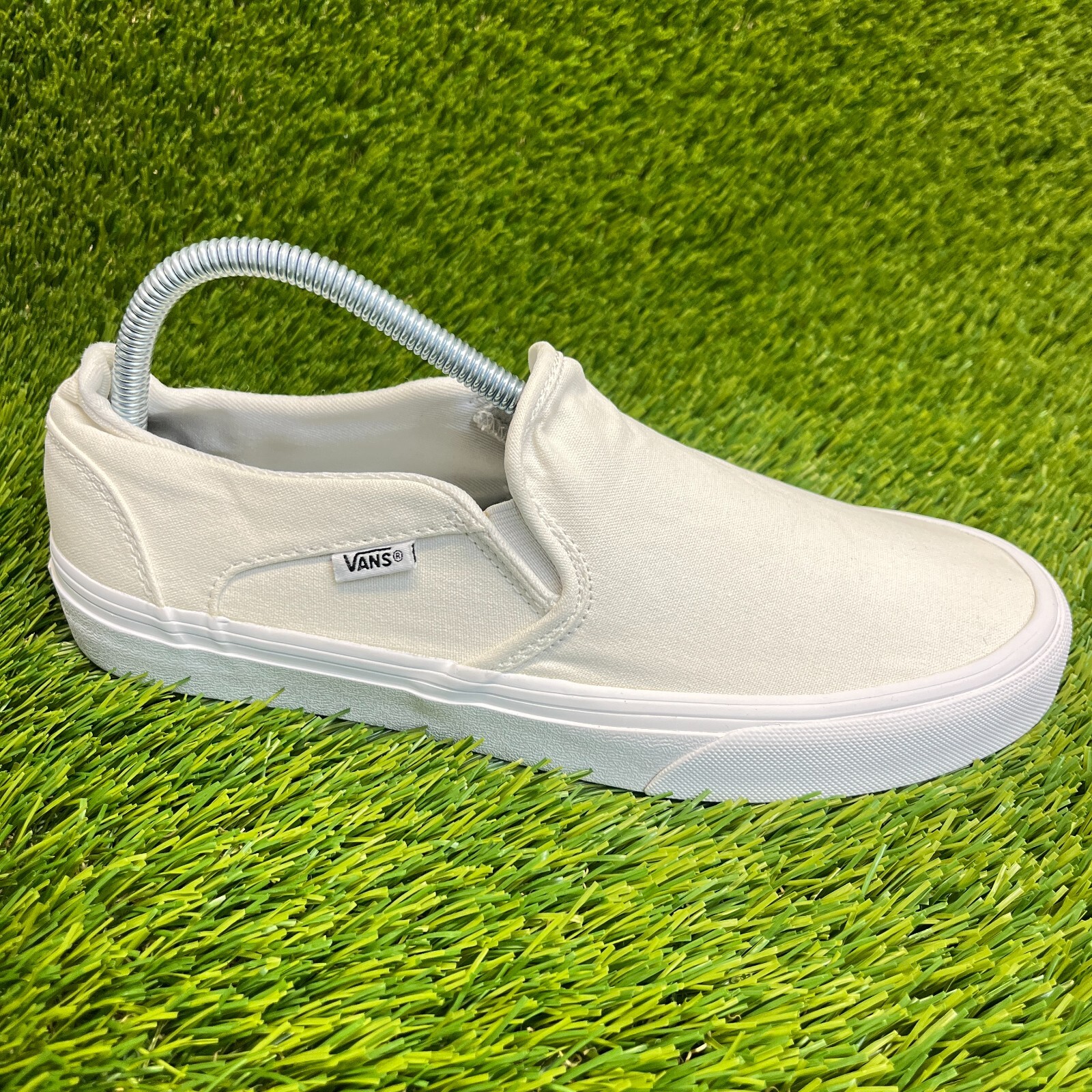 Vans Classic Slip On Womens Size White Athletic Skate Canvas