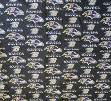 NFL Baltimore Ravens purple cotton 18" 44" 1/2 yard