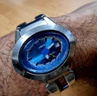 rare SEIKO Alba Aka V782-5A40 Quartz Blue Dial Date Unisex Watch Vintage