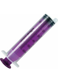 Syringe 60ml Food Measuring, Paint Mixing, Enteral Reusable Purple