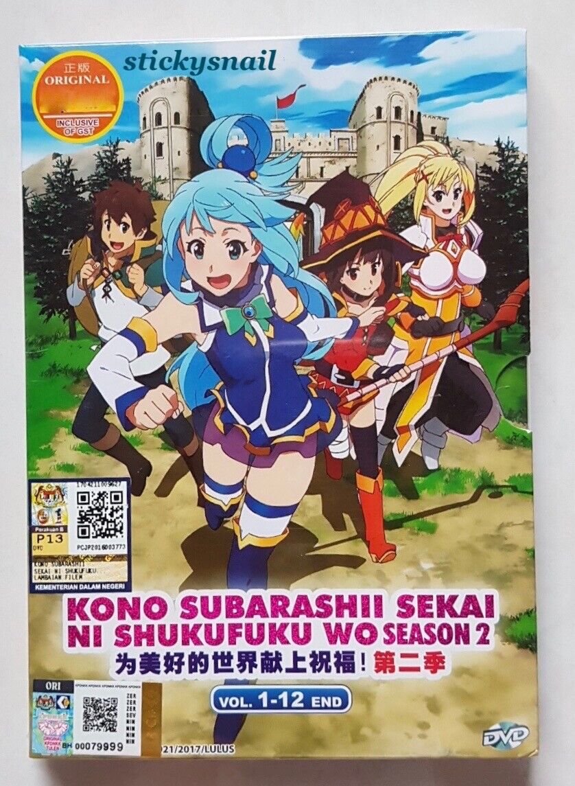 DVD Kono Subarashii Sekai Ni Shukufuku Wo Season 1+2 + Movie ENGLISH VERSION