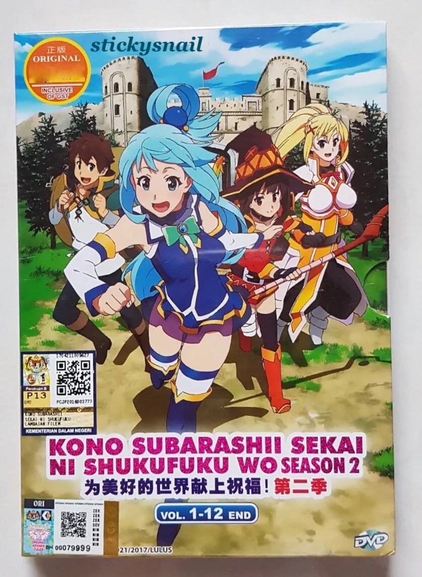 Anime DVD Kono Subarashii Sekai ni Shukufuku wo! Season 2 Vol. 1-12 End ENG  SUB