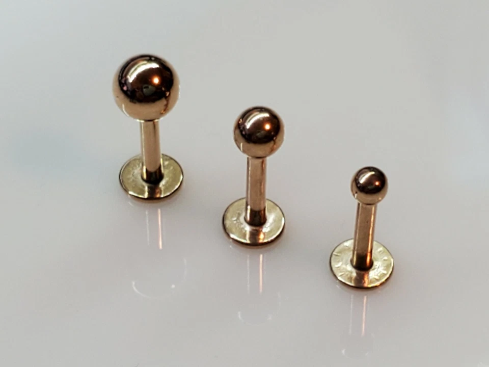 18g, 16g, 14g, Hélice, Tragus, Triple delantero, Anillo, Joyería, Cartílago, Perno Foto 3 de 4