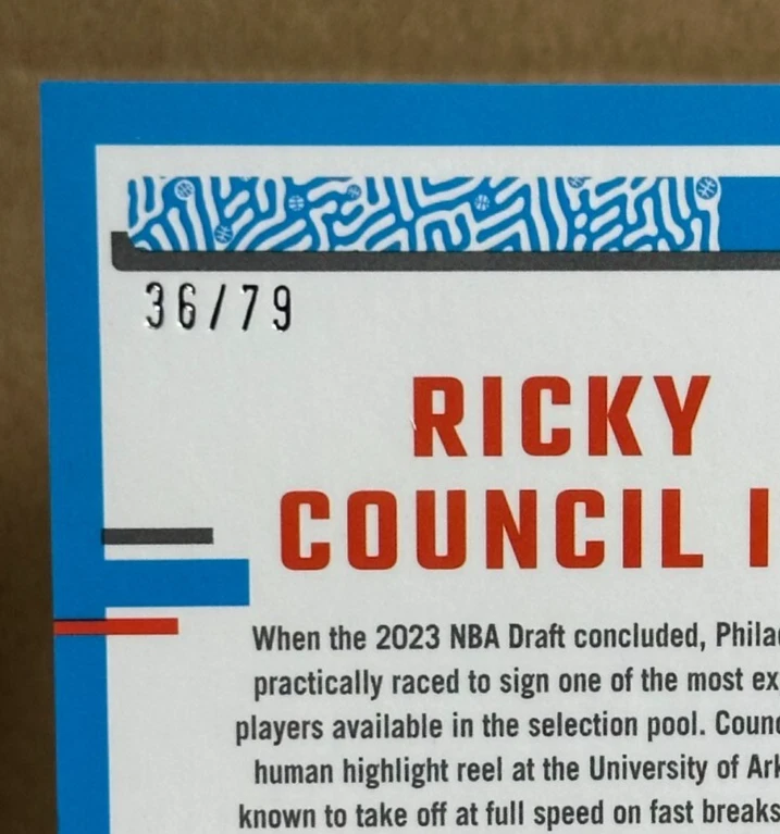 2023 Donruss Optic Pink Velocity Prizm /79 Ricky Council IV #285 Rookie Auto RC - Image 3 of 3