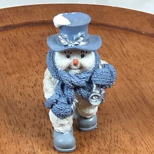 Vintage 2000 Snow Buddies Snowman Flurry With Pipe 4" Encore Group