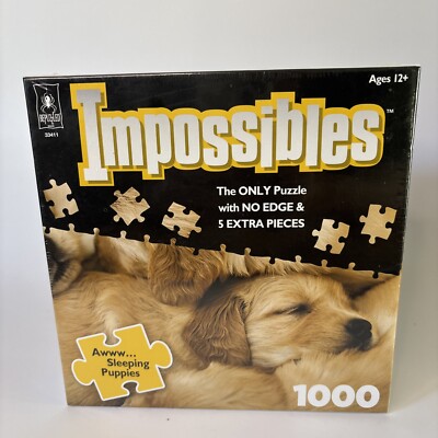 Awww..Sleeping Puppies Impossibles Puzzle,1000 Pieces - Bepuzzled - New & Sealed