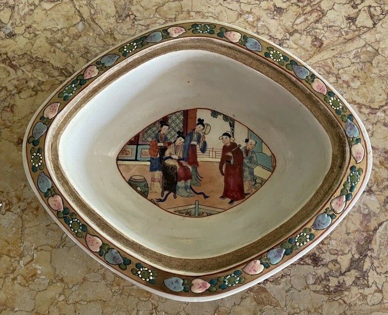 Chinese Asian Old Bowl Rare 9 "