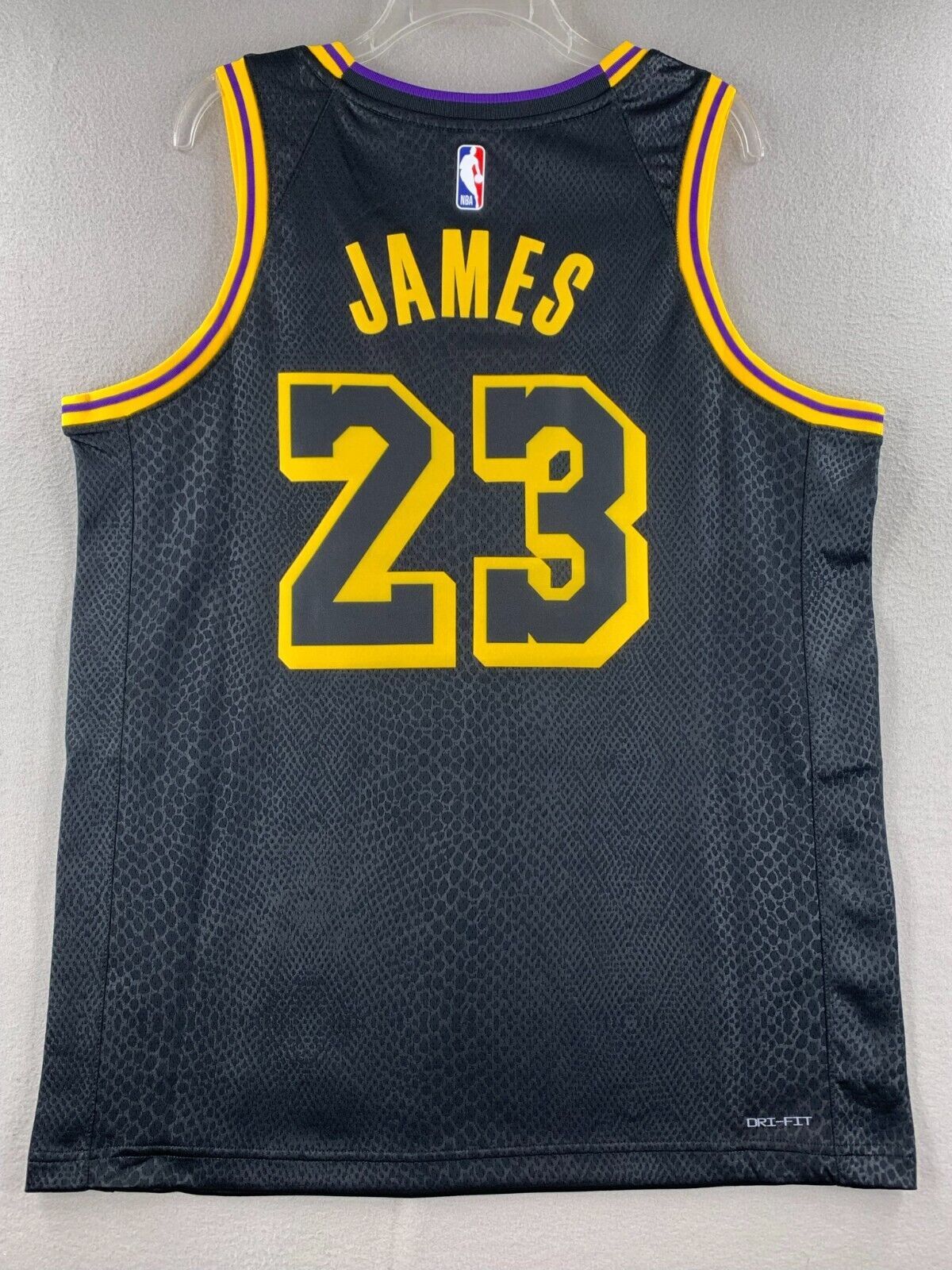 Men's Los Angeles Lakers LeBron James Nike Black City Edition Swingman  Jersey