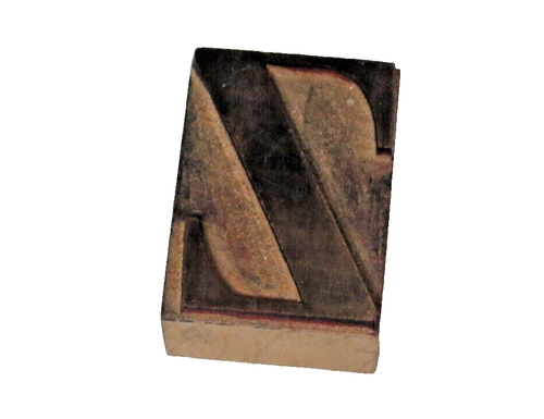 Buchstabe Z—Buchdruck Holz & Metall Schrift Vintage Druckblock - Bild 3 von 6