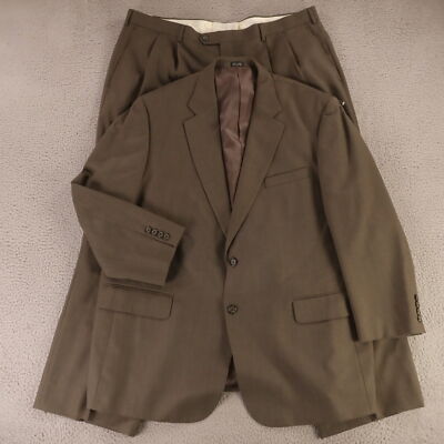 Shark Fire Jacket XL Brown Polyester Wool Sharkskin Blazer Sport Coat 46R 42x29