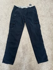 NWT Vintage Y2K Abercrombie  Fitch Cargo Pants Womens Size 00 Skinny Navy Blue
