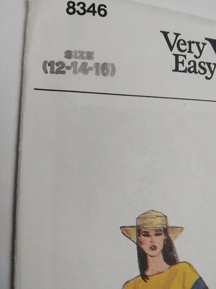 Vogue 8346 House Dress MuuMuu Sewing Pattern Ladies 12 14 16 Very Easy UC VTG - Image 3 of 4