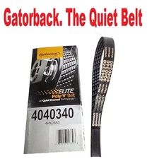 Serpentine Belt Poly-V Quiet Belt Gatorback CONTINENTAL ELITE/Goodyear 4040340