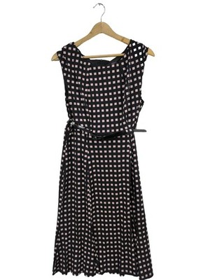 CONNECTED APPAREL Midikleid Damen Kleid Gr. DE 40 wollweiß-schwarz Elegant