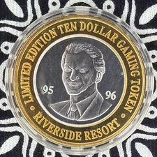 Don Laughlin's Riverside $10 .999 Silver Laughlin, Nevada Casino Token V1213