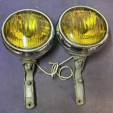 Original Pair Vintage Blc 5-34 856 J Fog Driving Lamp Light W Brackets Old Auto