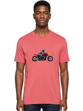 Motorcycle-Rider-1 Mens Graphic Tee, 100 Cotton, Casual Summer Wear