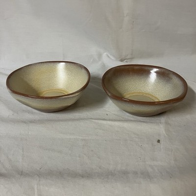 Lot of 2 Vtg Frankoma Plainsman Brown Berry Dessert Bowl 5XS Free Shipping!