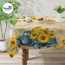 Sunflower Tablecloth 60X84 Inch Rectangle, Sunflower Decorations for Home, Sprin