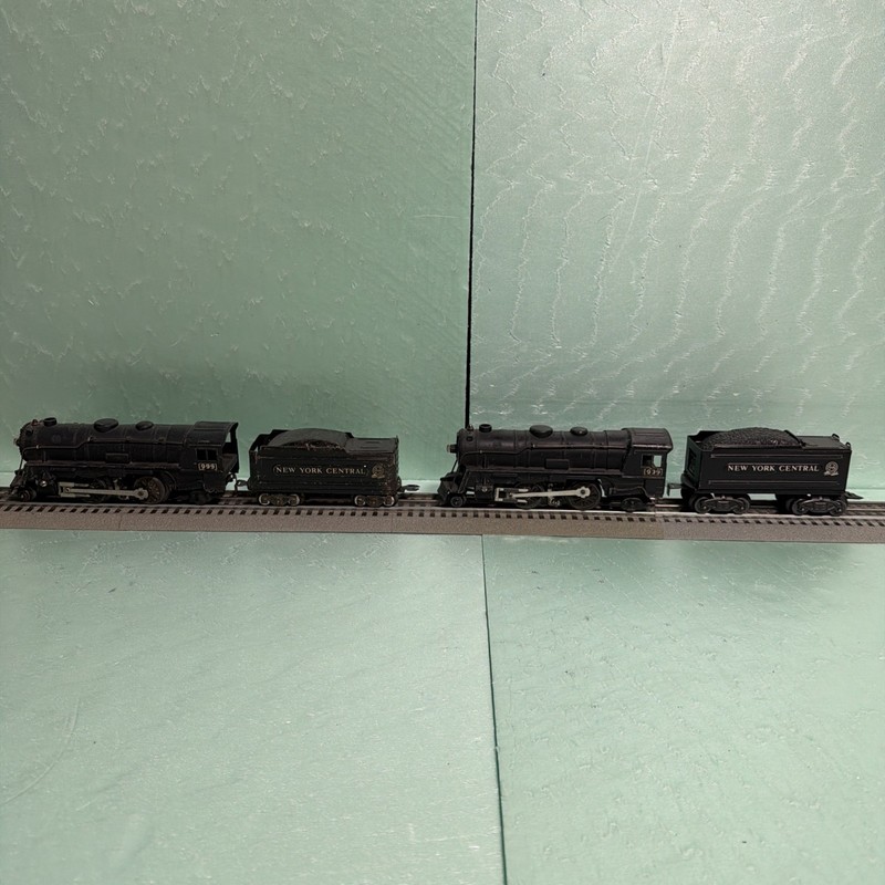 Lot of 2  Marx Tin #999 Locomotive & Marx Marlines New York Coal Tender O Gauge