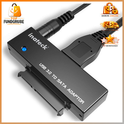 USB 3.0 zu SATA Konverter Adapter für 2,5-3,5 Zoll HDD SSD mit Netzteil